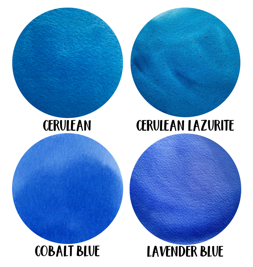 Modern blue color palette set cerulean Royalty Free Vector