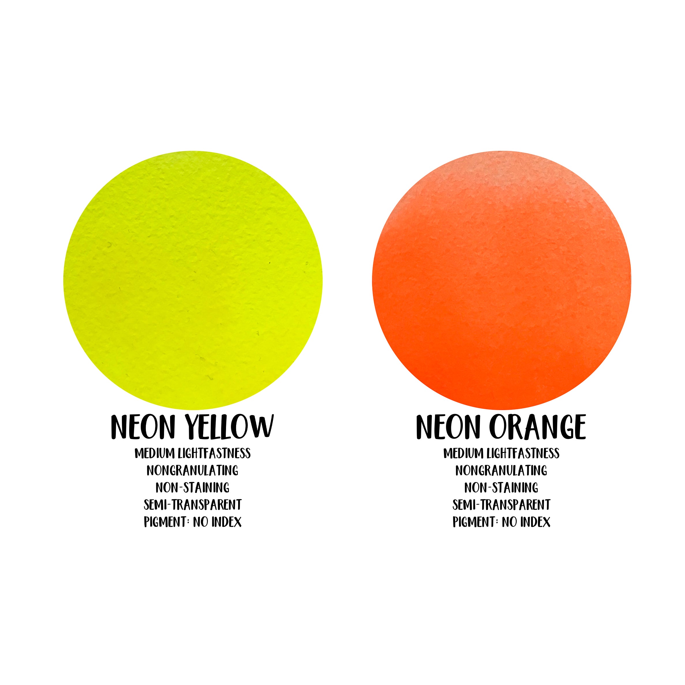 Neon Duo - Yellow and Orange - Half Pan with Two Colors